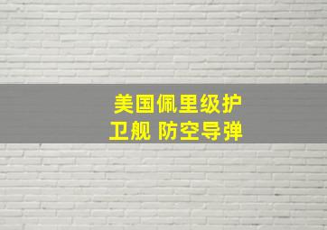 美国佩里级护卫舰 防空导弹